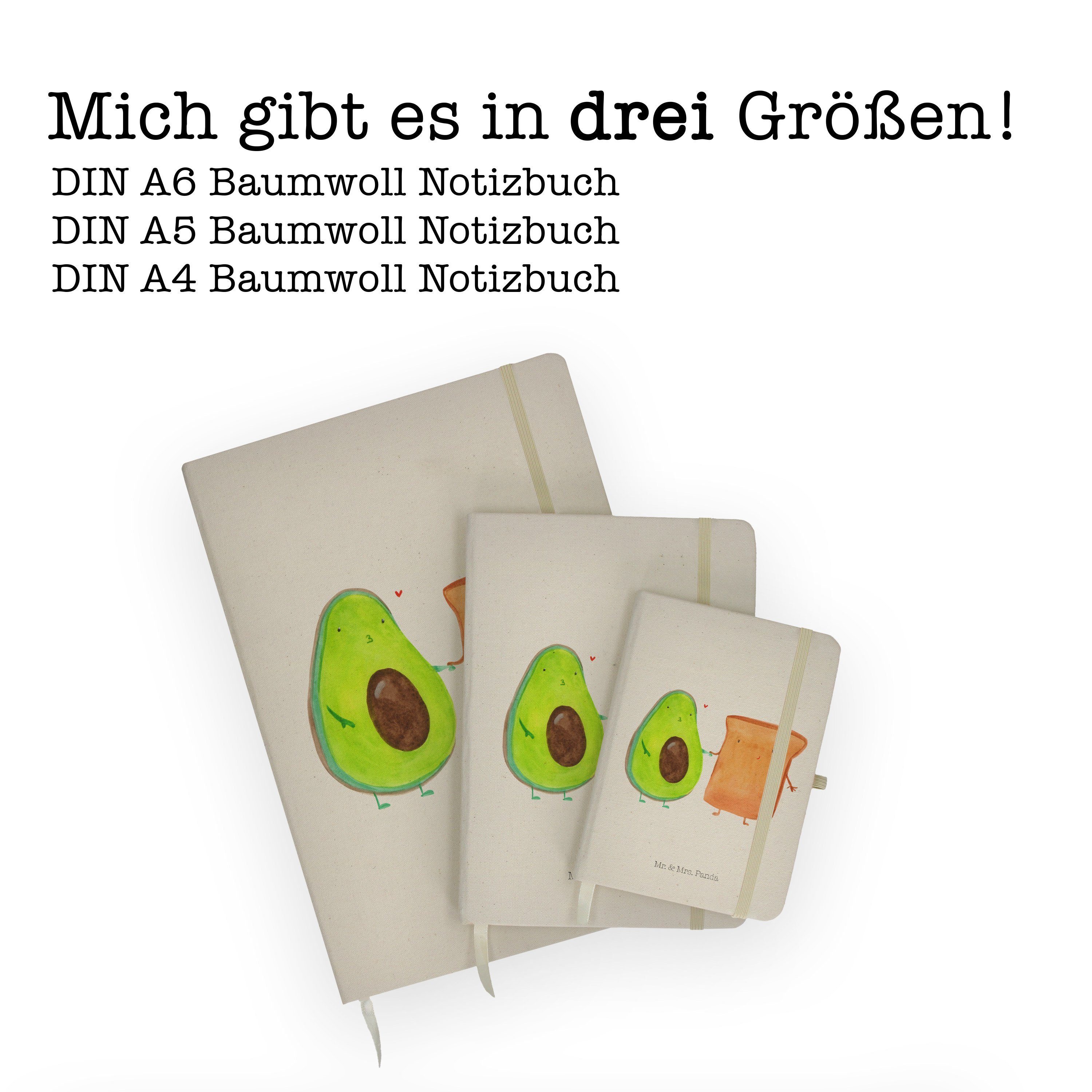 Toast Mrs. Jahrestagsgeschenk, Mr. - Geschenk, Panda + Mrs. Transparent Mr. Avocado - & Liebe, Notizbuch & Panda