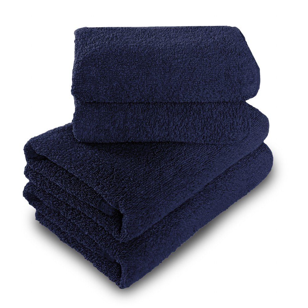 MatratzenL.A.B® Handtuch Set 500 g/m² Blauer Schwan®, 100% Baumwolle (2x Handtuch 50x100 cm und 2x Duschtuch 70x140 cm, 4-St), einzeln verpackt, 25 Farben zur Auswahl