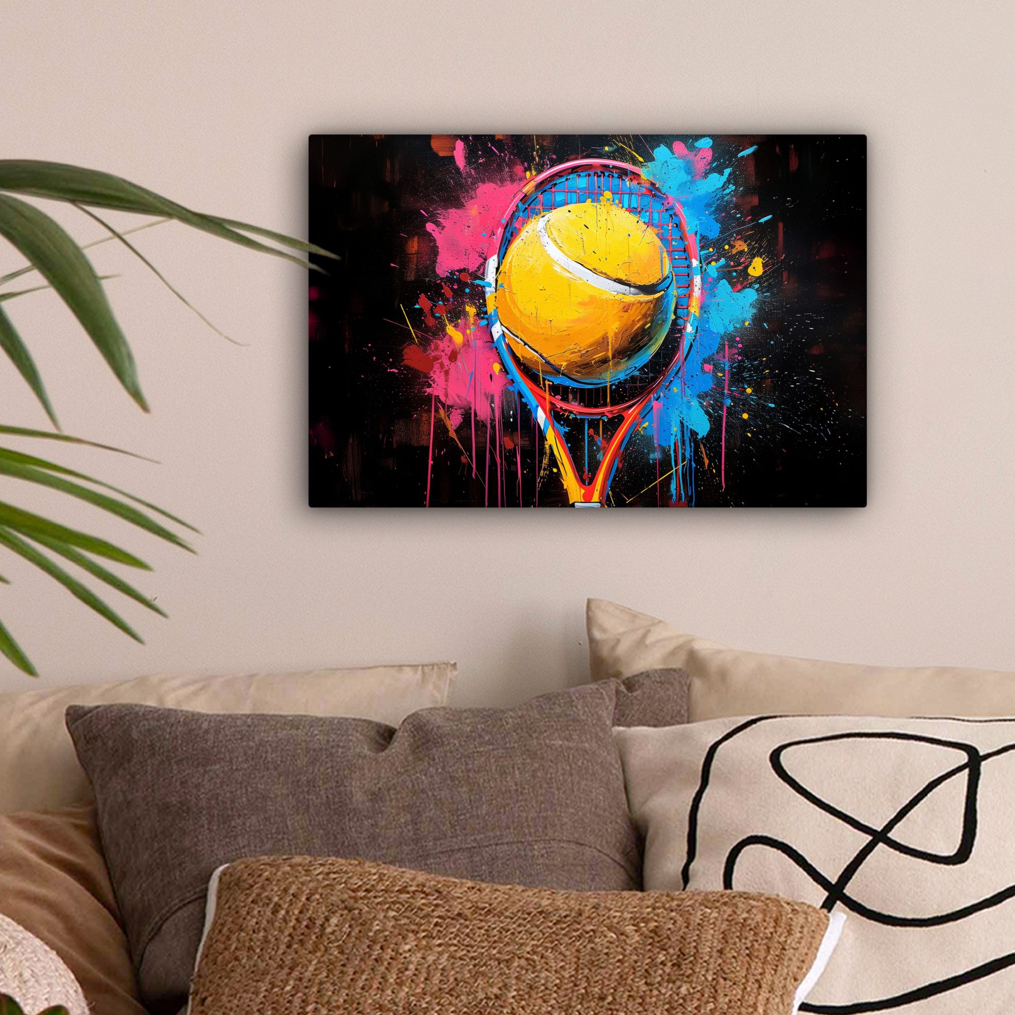 OneMillionCanvasses® Leinwandbild Graffiti - Tennis - günstig online kaufen