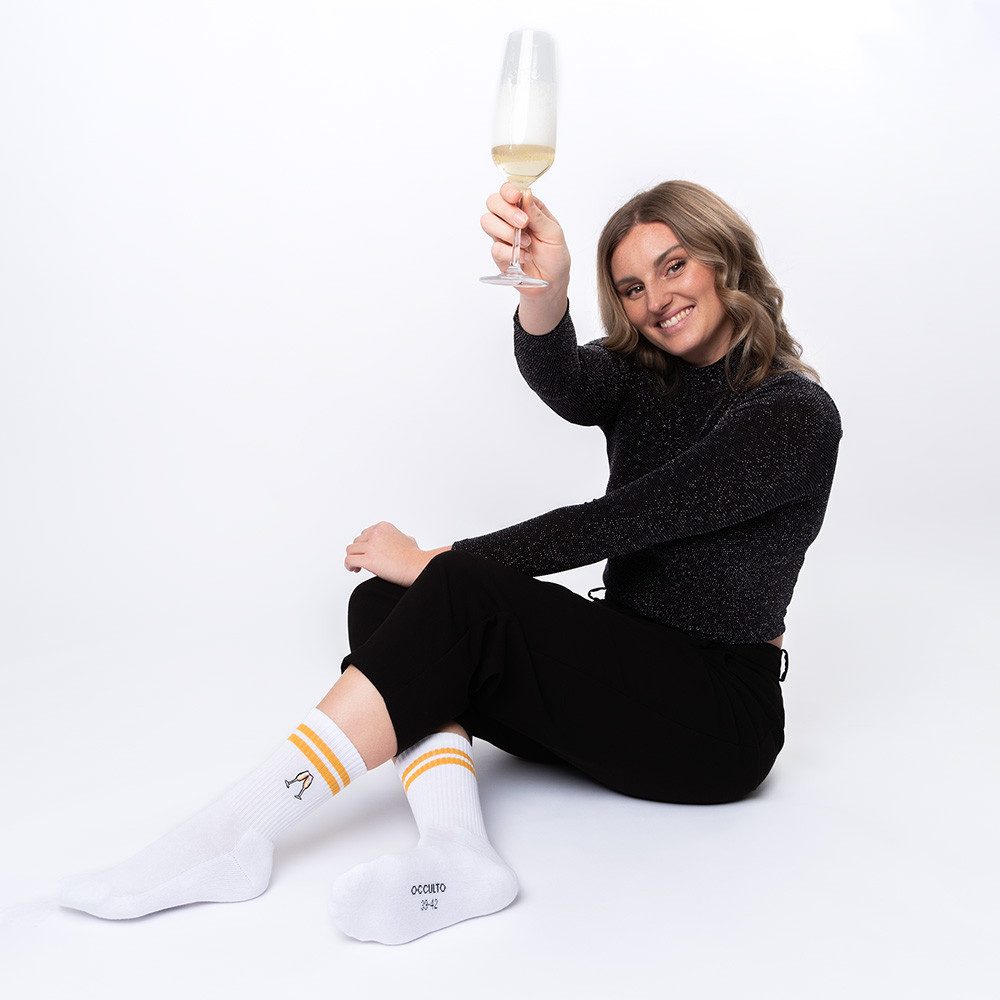 OCCULTO Tennissocken Damen & Herren Motiv Tennissocken 3er Pack (Modell: Rio) (3-Paar)