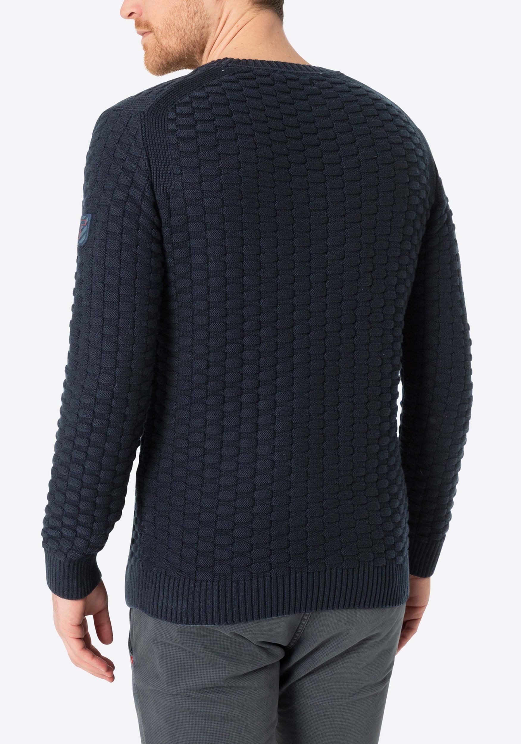 TIMEZONE Strickpullover Strickpullover Rundhals 3D Muster Regular Fit Heavy Knit Crewneck
