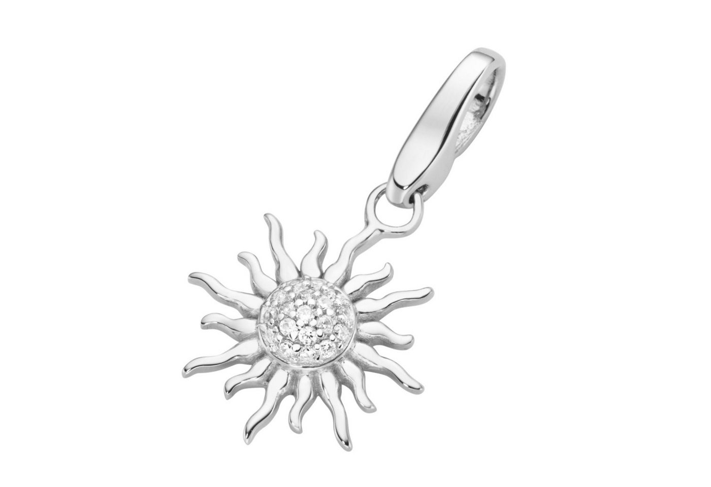 GIORGIO MARTELLO MILANO Charm-Einhänger Sonne mit Zirkonia, Silber 925