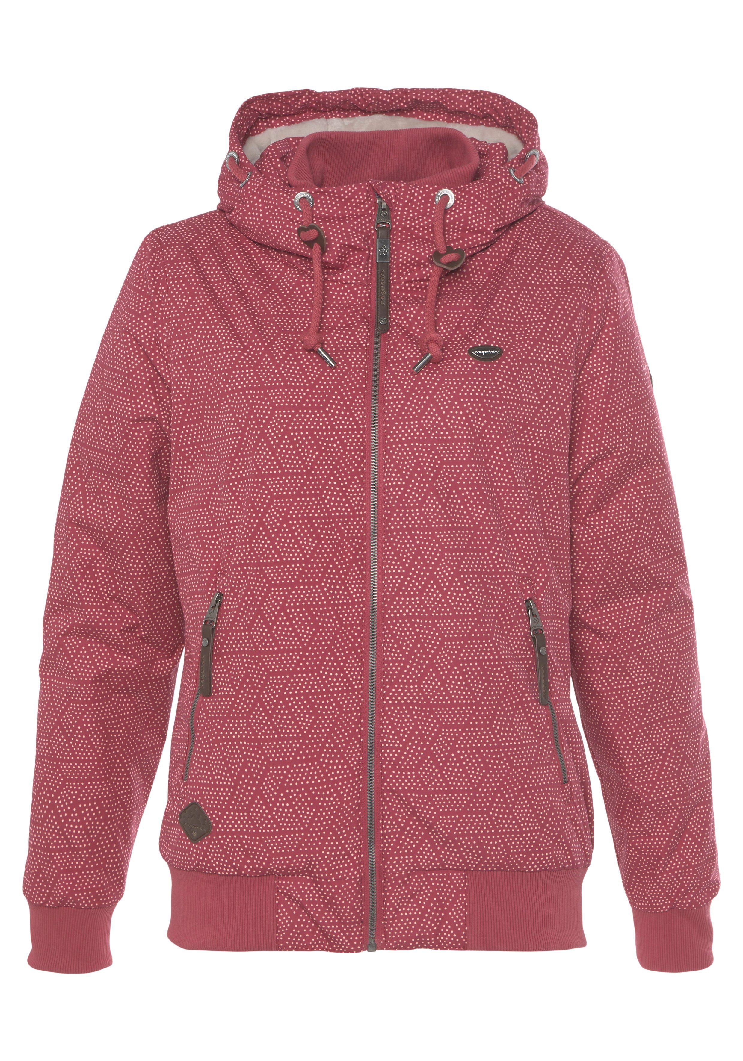 Ragwear PRINT Pünktchen mit RASPBERRY Outdoorjacke Muster O NUGETTKA