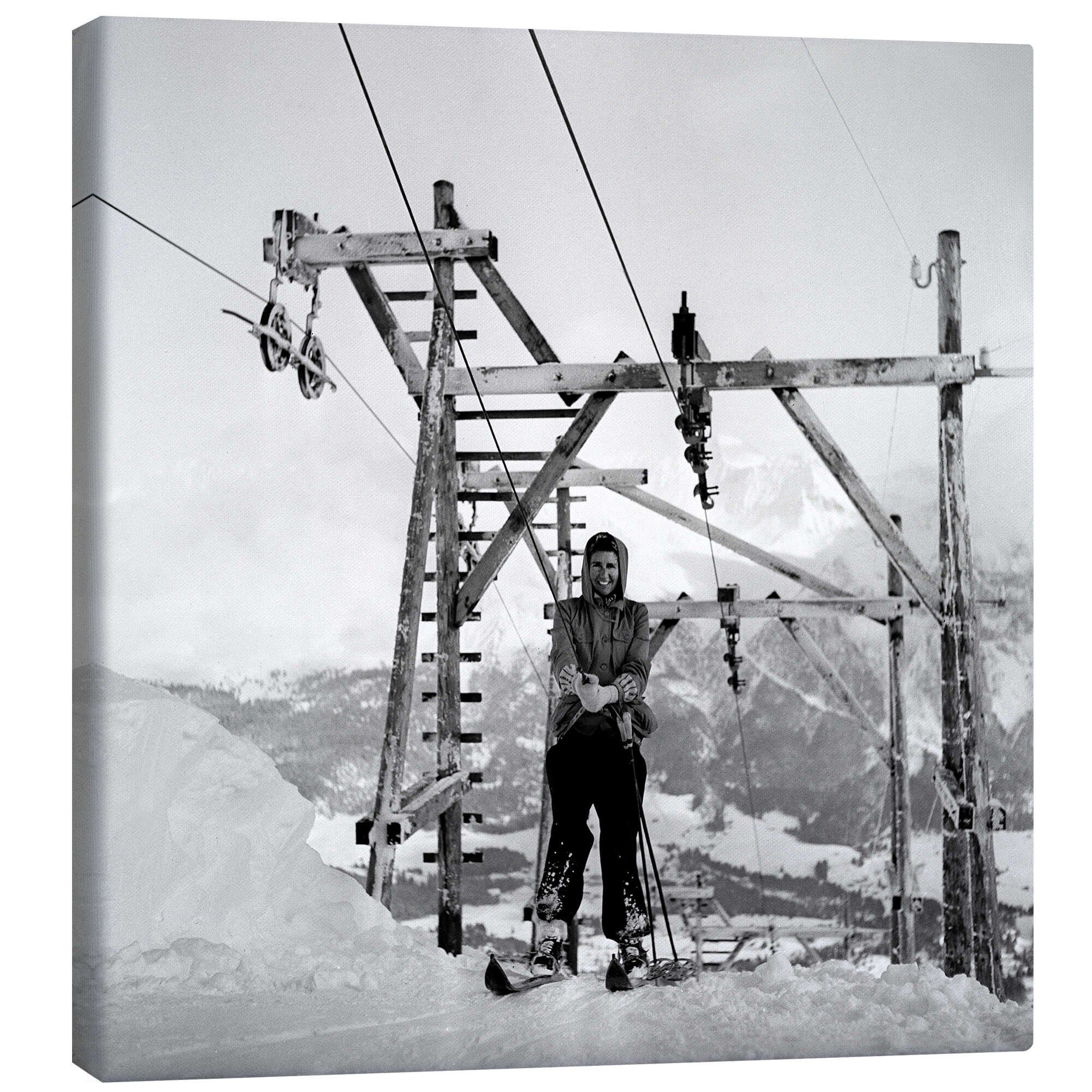 Leinwandbild Vintage Ski Collection