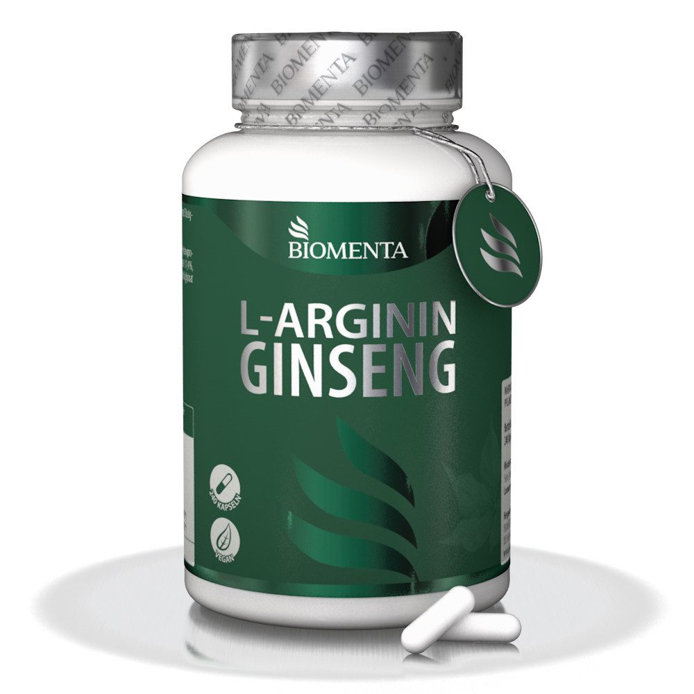 BIOMENTA Arginin + Ginseng Kapseln, 240 St., 209 g