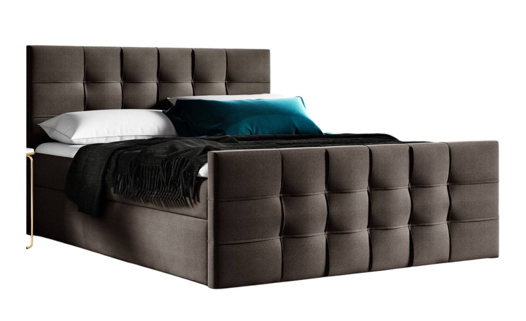 Fun Möbel Boxbett Schlafzimmerbett OVIEDO LUX Überlänge (inkl. Bettkästen, inkl. Kaltschaumtopper), Überlänge (220cm)