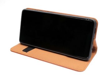 JAMCOVER Handyhülle Echt Leder Bookcase - Handytasche für Apple iPhone 14 (15,4 cm/6,1 Zoll), Kartenfach und Standfunktion