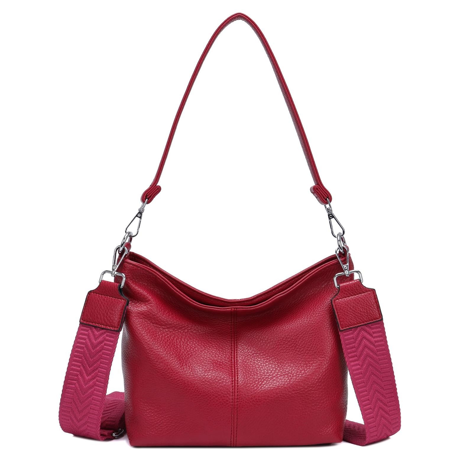 Schultertasche DAMEN TASCHE SHOPPER Hobo Bag Reise Freizeit Urlaub Leder Optik leicht