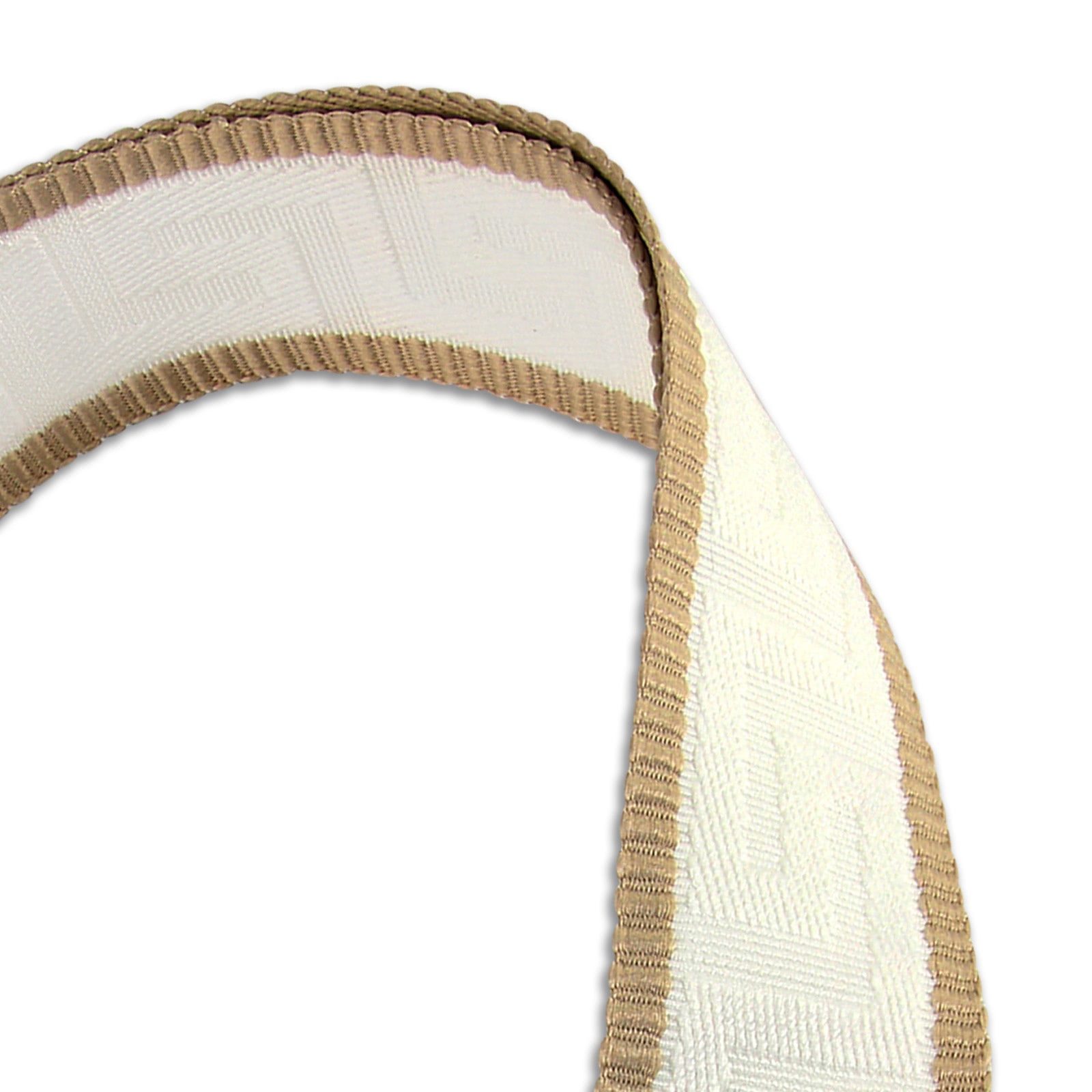 FLORENCE Tragegurt Florence Damen Boho-Gurt Canvas Leder, Damen Tragegurt, Echtes Leder, Panama Canvas weiß, beige ca. 140cm