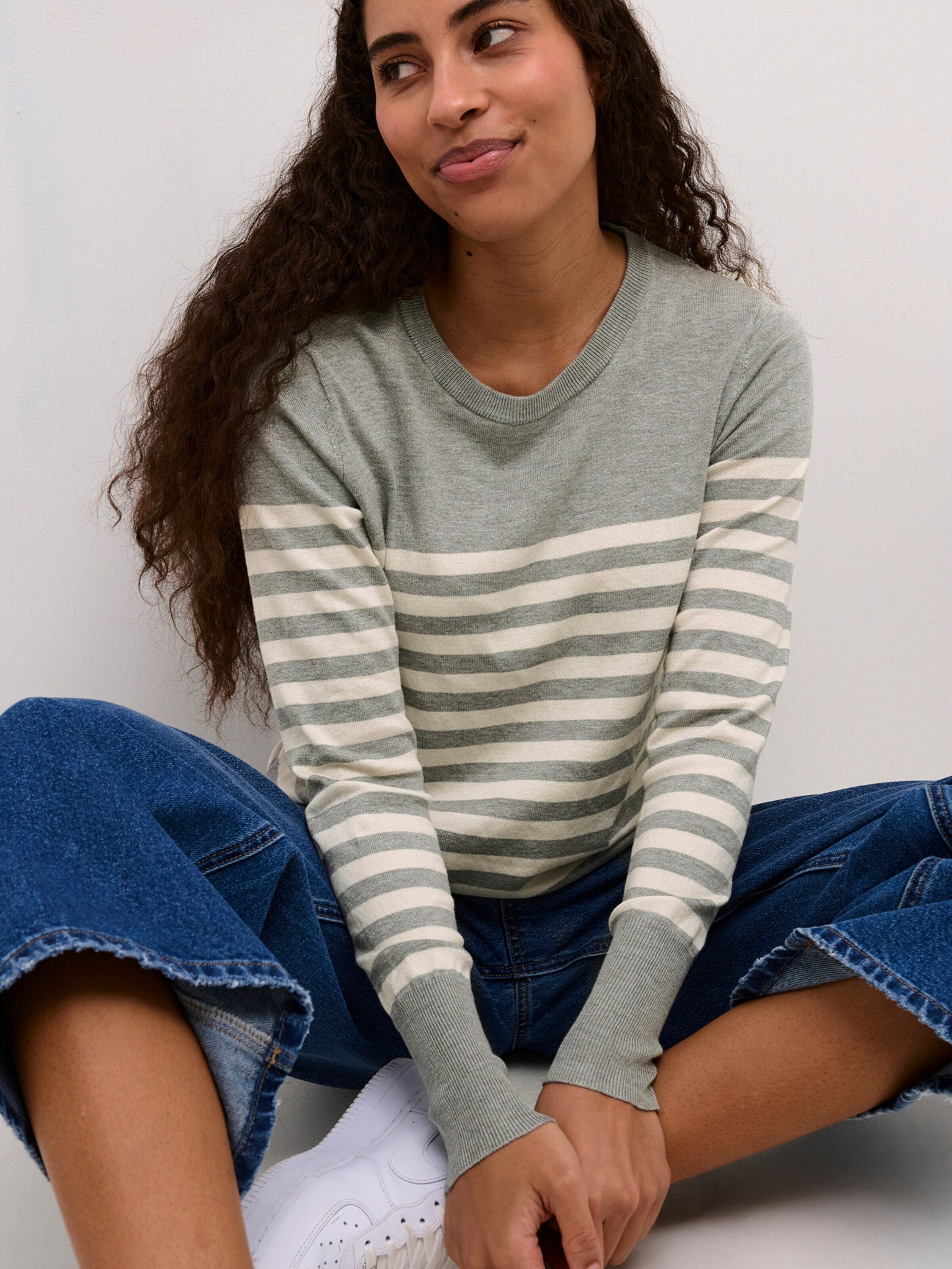 KAFFE Rundhalspullover Lizza (1-tlg) Plain/ohne Details