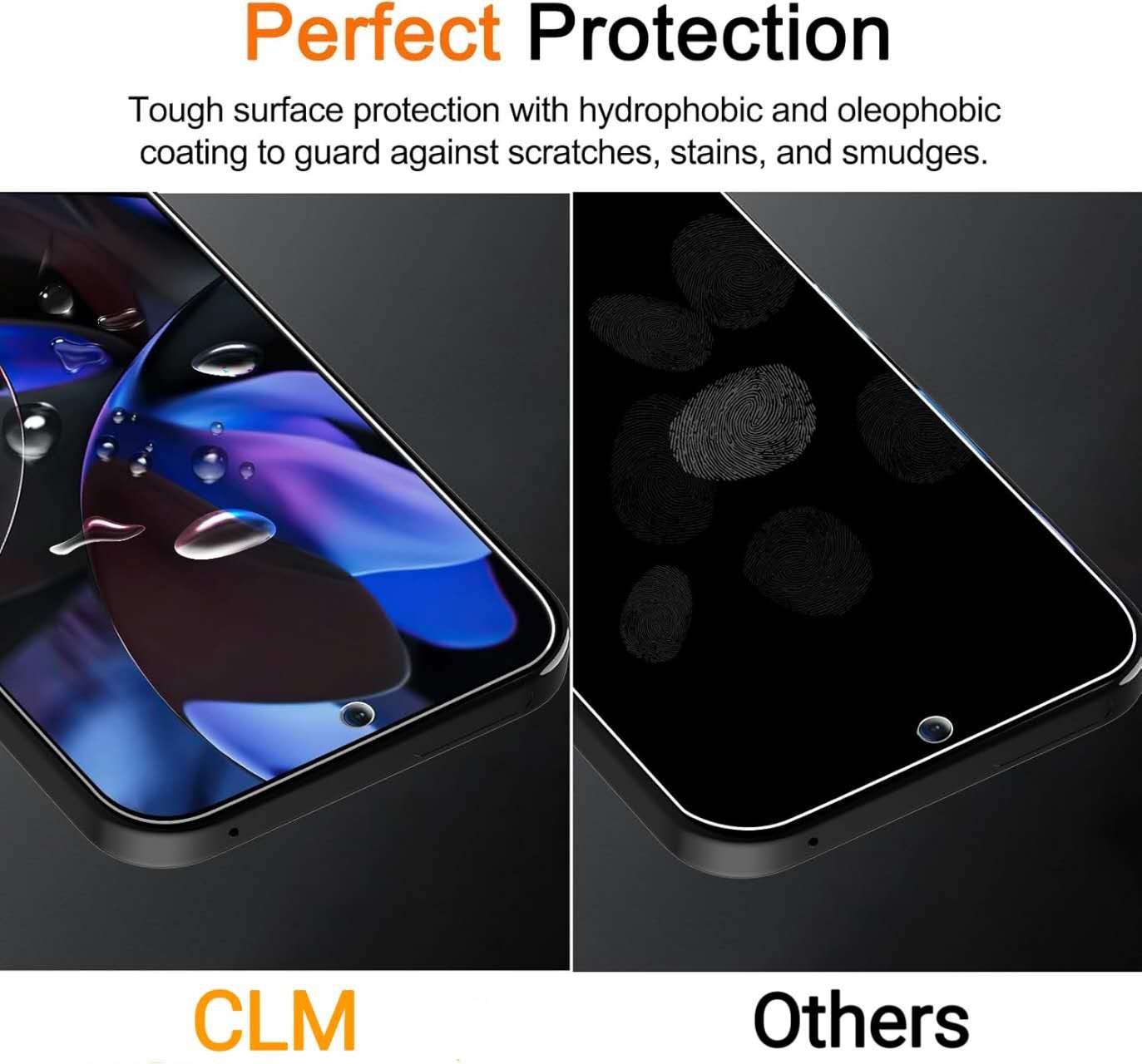 CLM-Tech Displayschutzglas 2x Schutzfolie für Samsung Galaxy A35 5G Panzerfolie kristallklar für Samsung Galaxy A35 5G, Panzerglas Folie - Anti-Fingerabdruck un – Bild 4 von 5