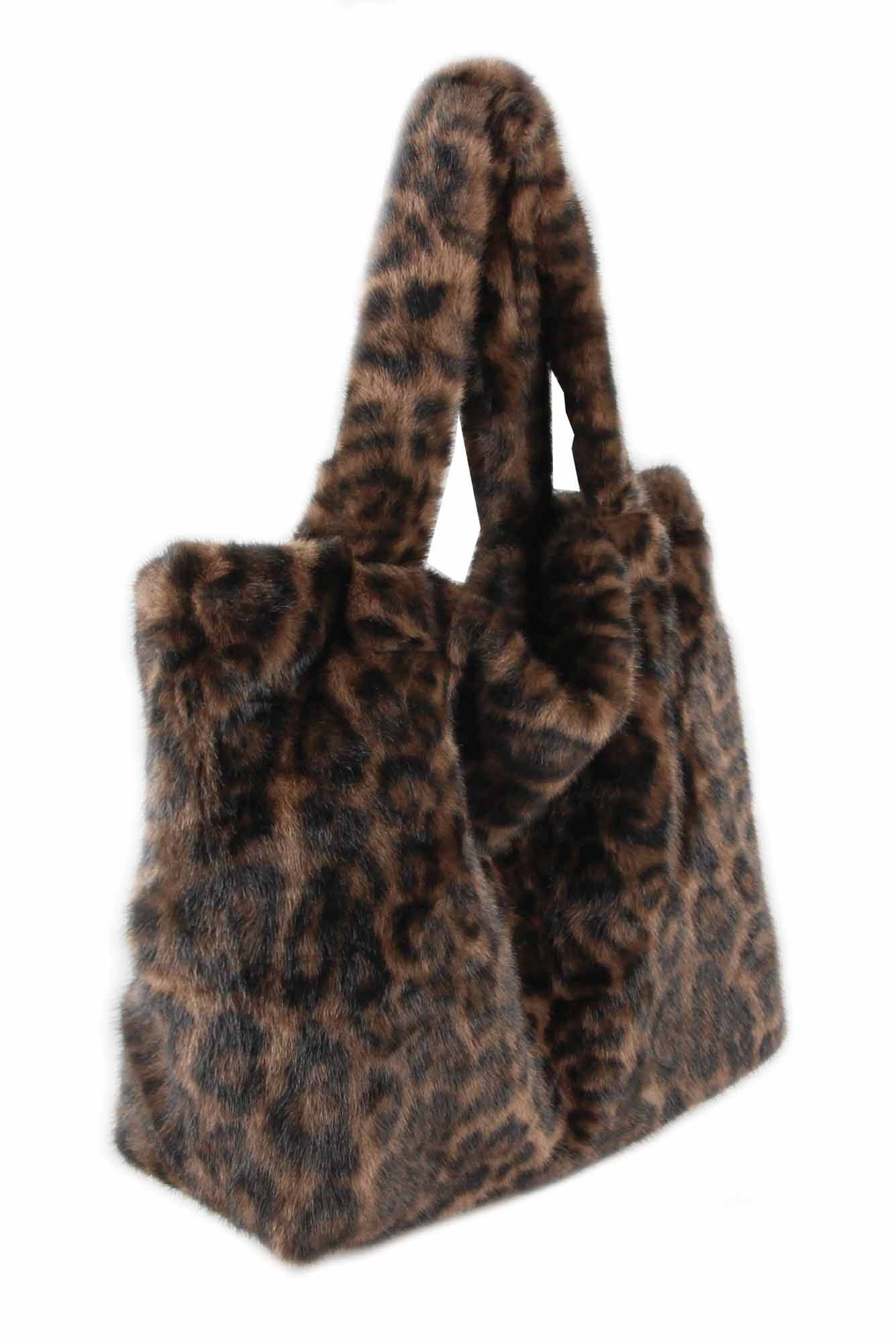 ITALYSHOP24 Schultertasche XXL Damen Leopard Print günstig online kaufen