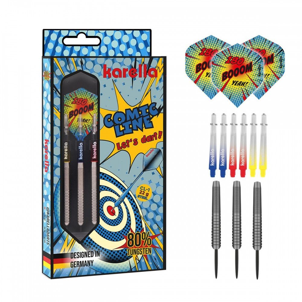 Dartpfeil Karella Comic Line CL-1 22g Steeldart für Profis.