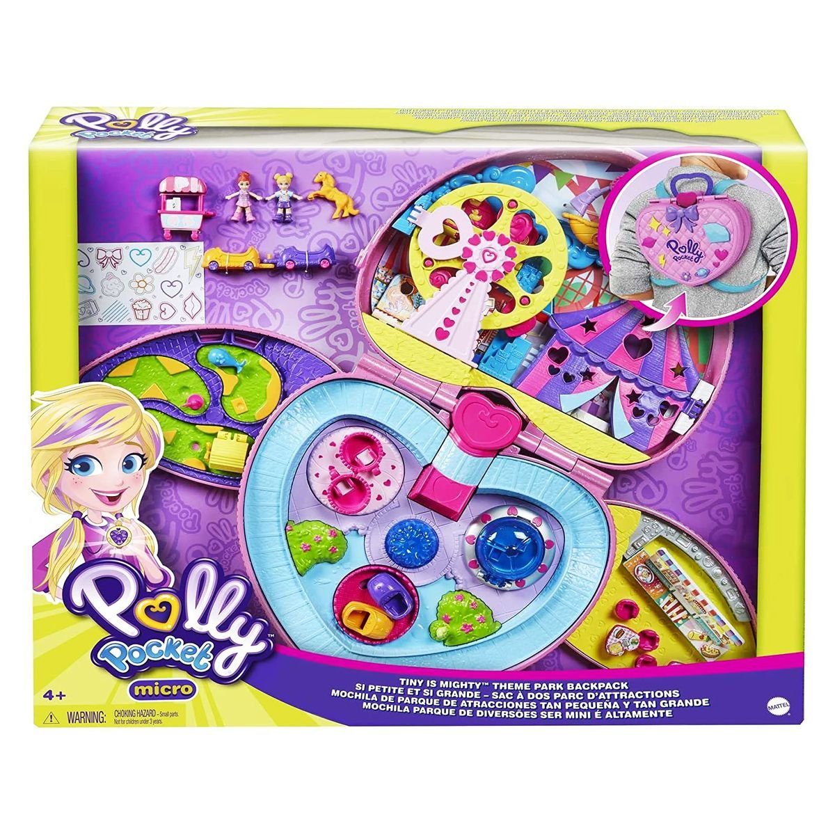 Mattel® Puppen Accessoires-Set Mattel GKL60 Polly Pocket, Spielset, Figuren und Zubehör, Freizeitpar