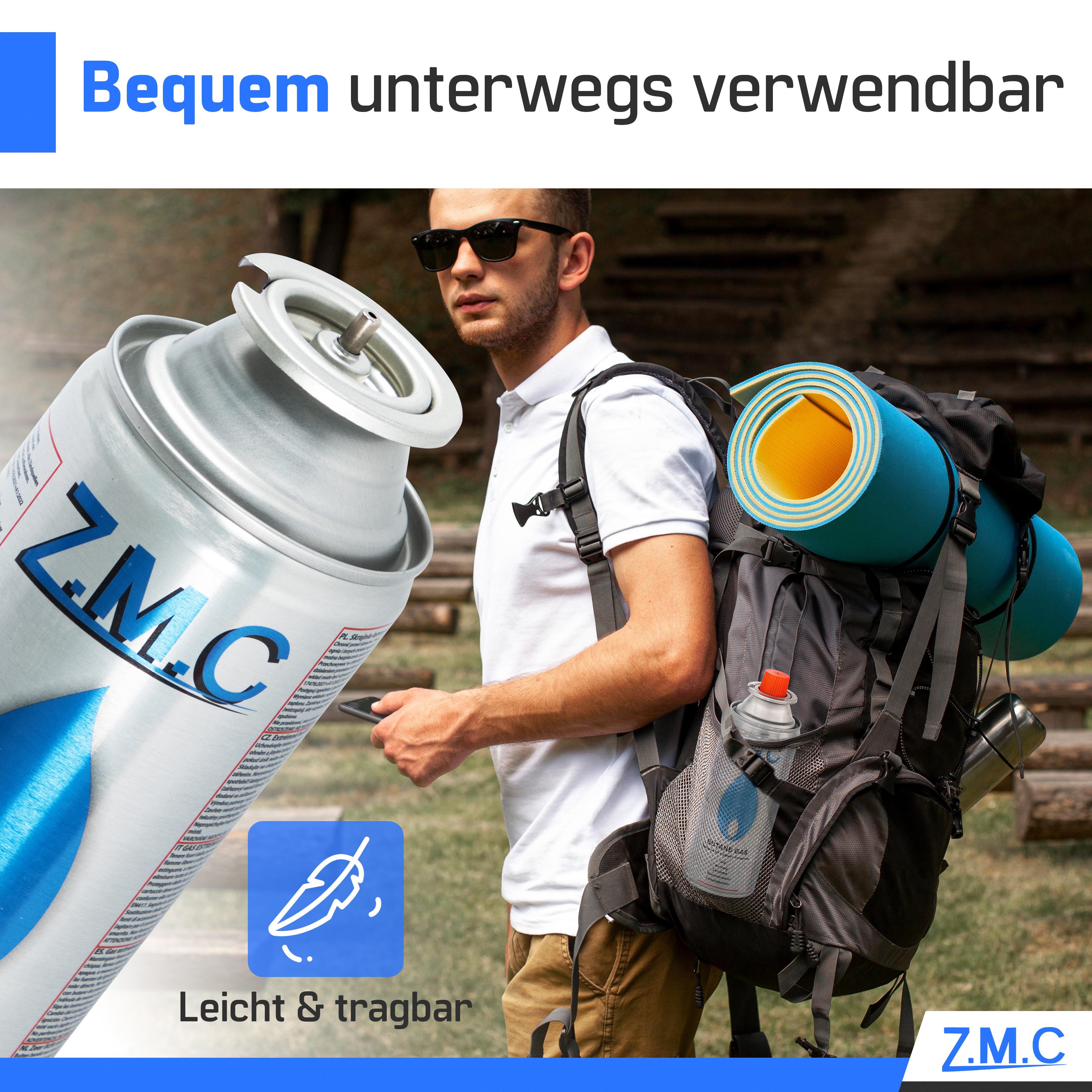 ZMC Gaskartusche ZMC 28× Butan Gaskartuschen 227g Typ MSF-1a, Universal-Gaskartusche, Zubehör für Gaskocher Gaskartusche Campingkocher Brenner, mit Bajonett-Ans – Bild 4 von 5