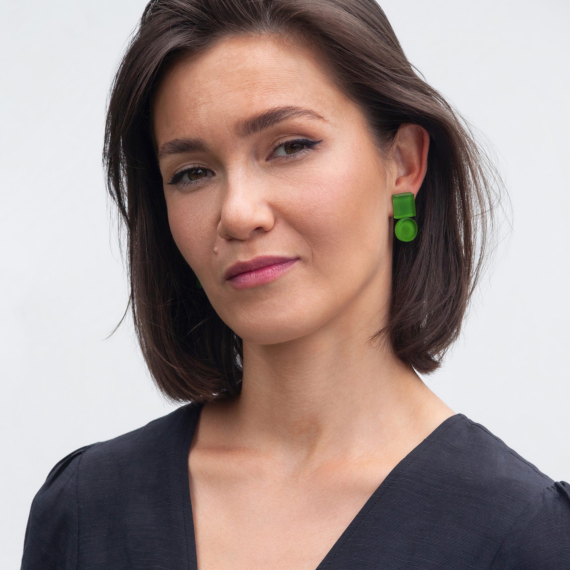 ALEXASCHA Paar Ohrstecker Geometrische Ohrringe aus Glas – farbenfroh & han günstig online kaufen