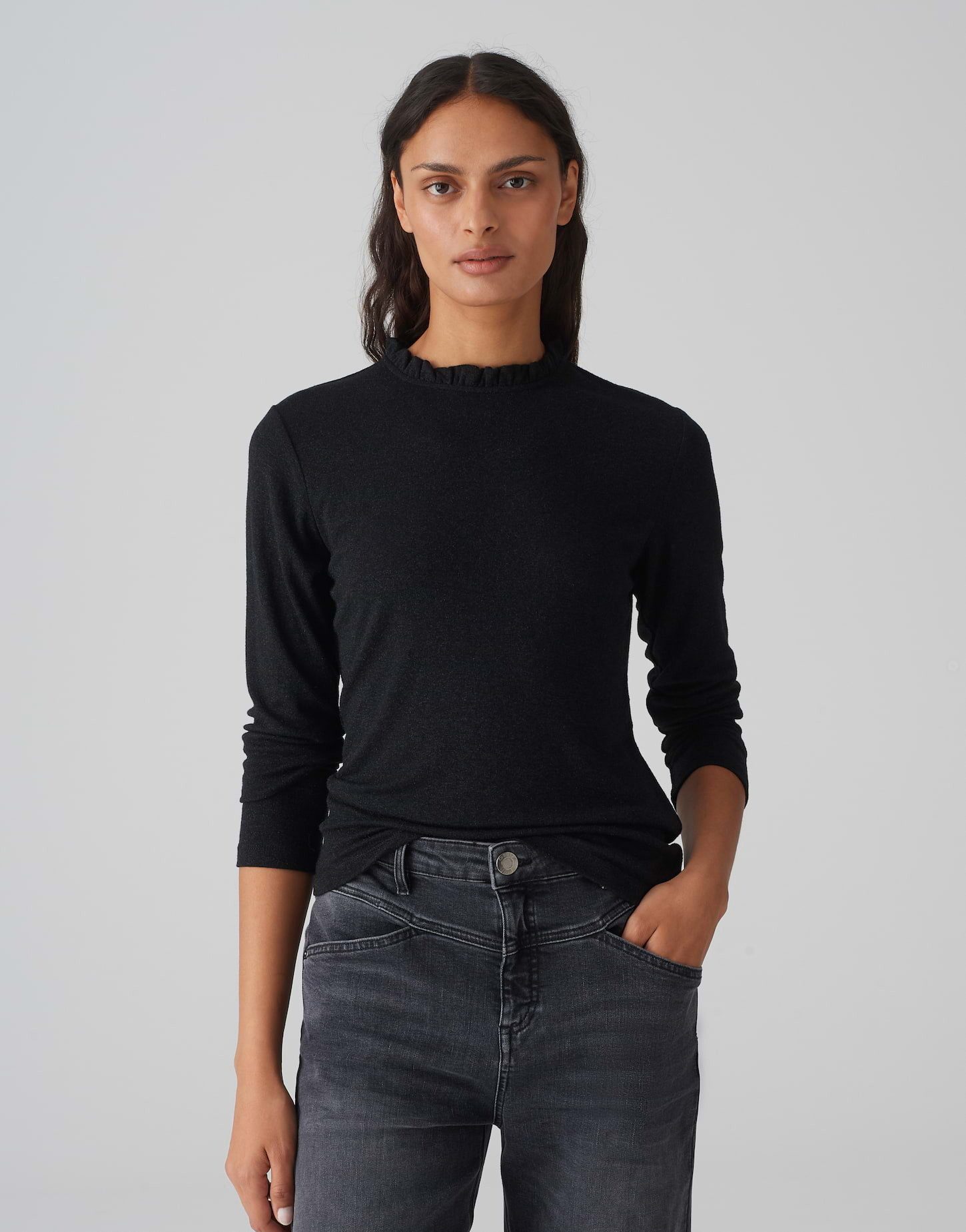 OPUS Langarmshirt Longsleeve SANBA Slim aus günstig online kaufen