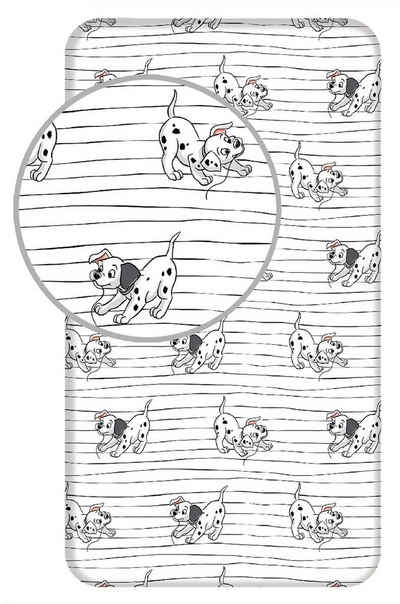 Spannbettlaken Disney 101 Dalmatiner Spannbettlaken Betttuch Hund, Disney, Renforcé