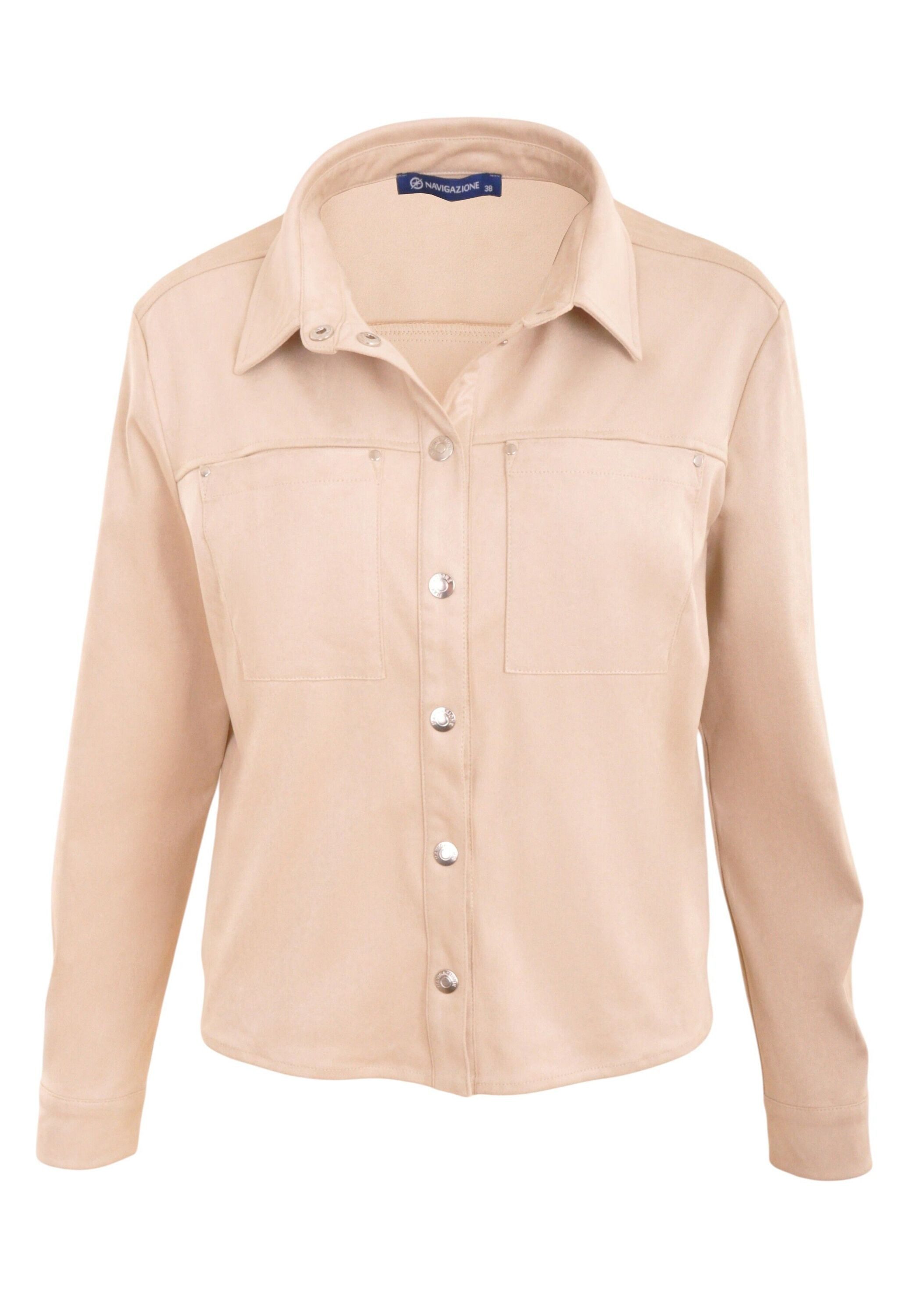 NAVIGAZIONE Funktionsjacke (1-St) Wildlederimitat