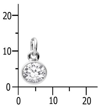 OSTSEE-SCHMUCK Kettenanhänger - Classic 6 mm - Silber 925/000 - Zirkonia (1-tlg)