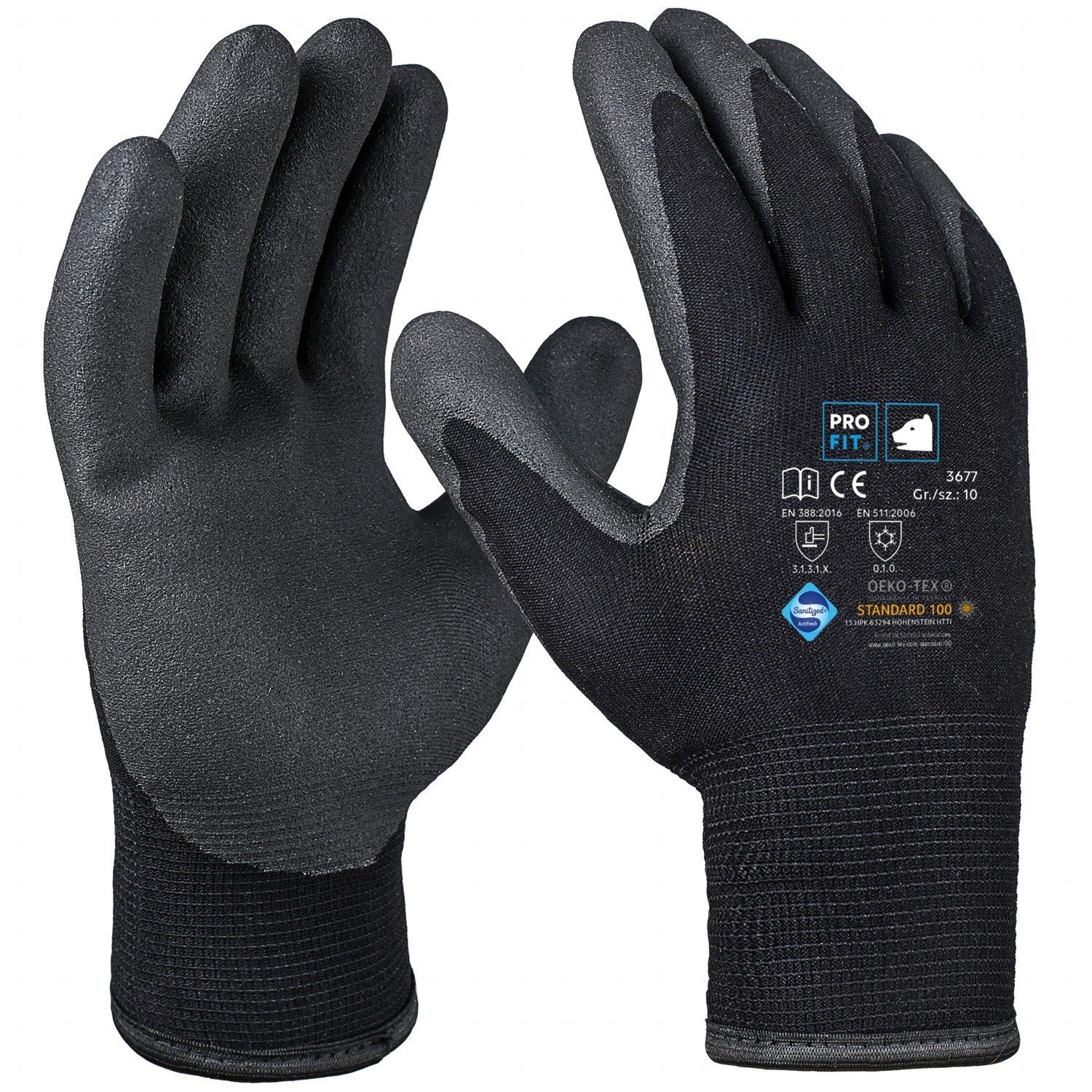 PRO FIT by Fitzner Mechaniker-Handschuhe HPT-Polymer-Winterhandschuh, LABS Test