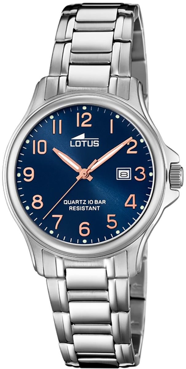 Lotus Quarzuhr LOTUS Damen Uhr Fashion 18655/2, (Analoguhr), Damen Armbanduhr rund, Edelstahlarmband silber
