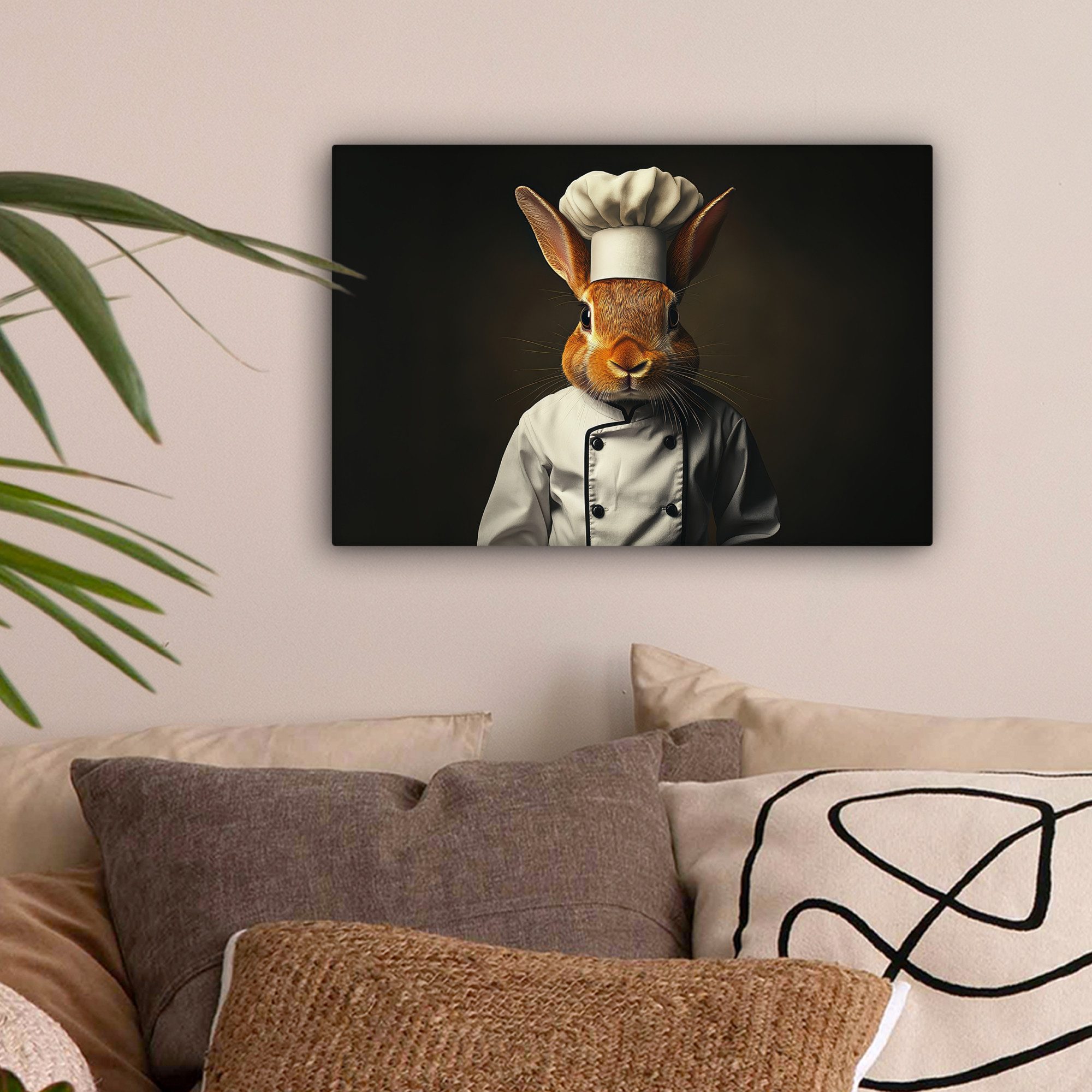 OneMillionCanvasses® Leinwandbild Kaninchen - Koch - günstig online kaufen