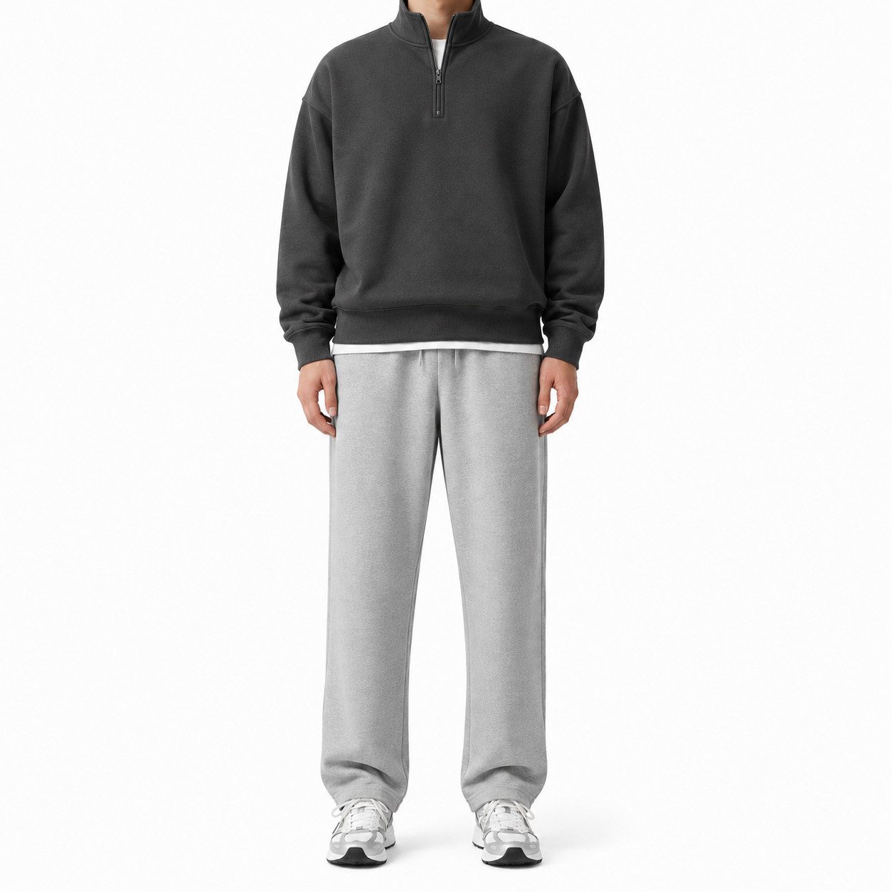 S&S Jogginghose Herren Sweathose aus Baumwolle (Packung, 1-tlg., Herren Jogginghosen) moderne Sweathose Trainingshose gerader Beinabschluss - Reißverschluss