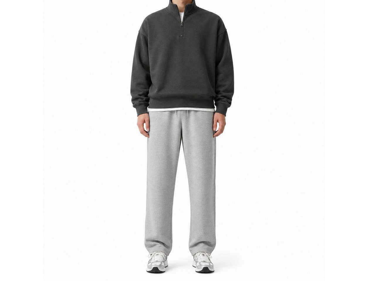 S&S Jogginghose Herren Sweathose aus Baumwolle Sommer (Packung, 1-tlg., Herren Jogginghosen) moderne Sweathose Trainingshose gerader Beinabschluss - Reißverschluss