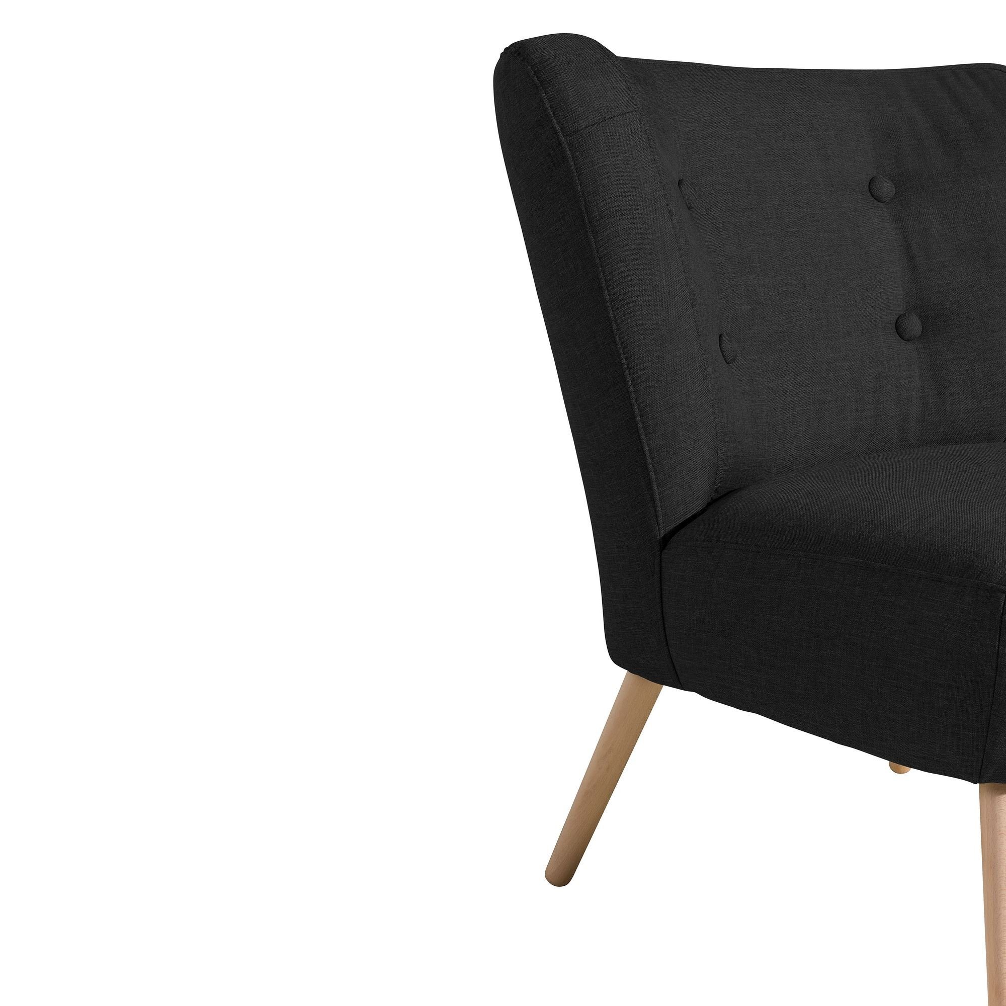 Kostenlosem natur Kessel 22353 Sessel schwarz Sessel aufm inkl. Sitz Buche Bezug 1-St), Kassi 58 Versand, verarbeitet,bequemer / (Sparpreis hochwertig Flachgewebe