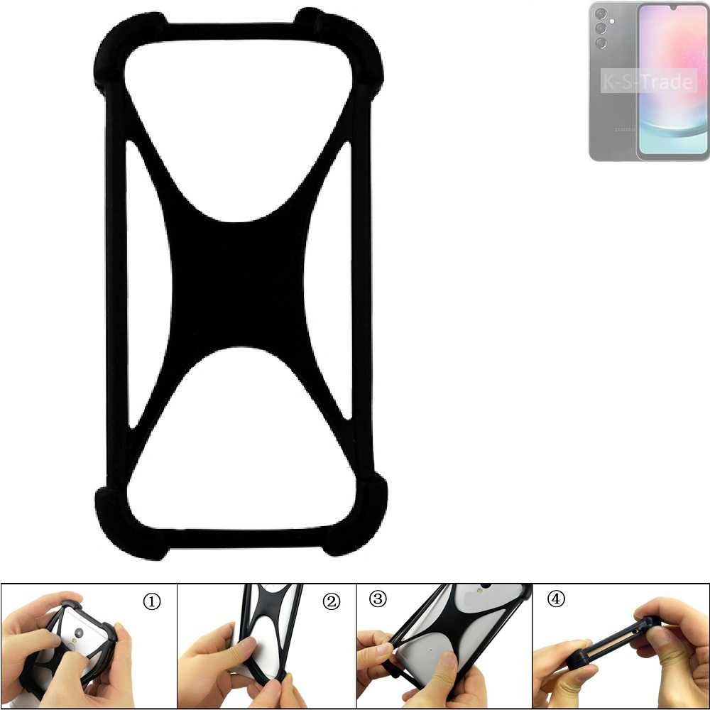 K-S-Trade Handyhülle für Samsung Galaxy A24 5G, Handy-Hülle Schutz-Hülle Silikon Bumper TPU Softcase Smartphone