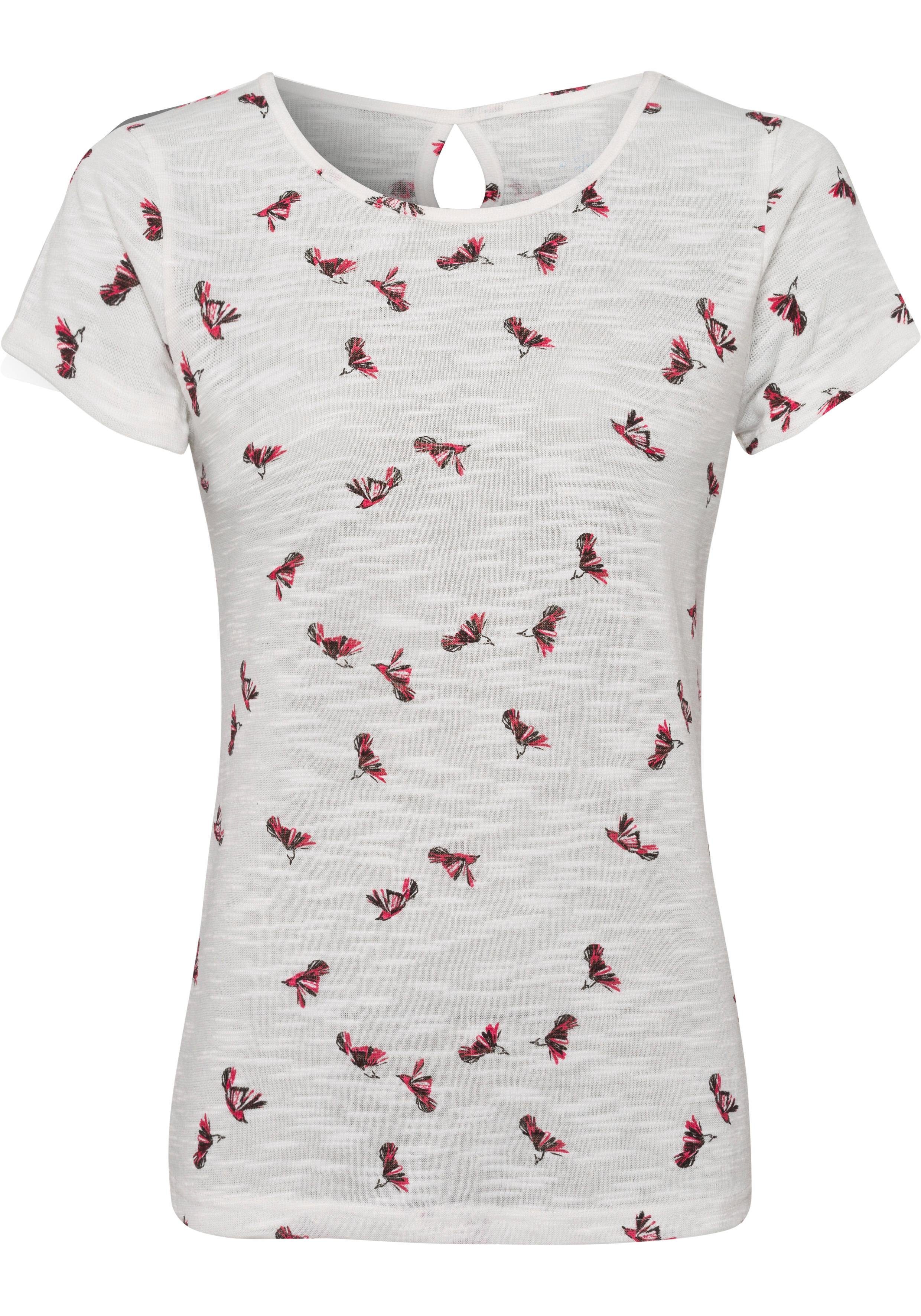 schönem Kolibri-Druck Vivance (2er-Pack) T-Shirt mit