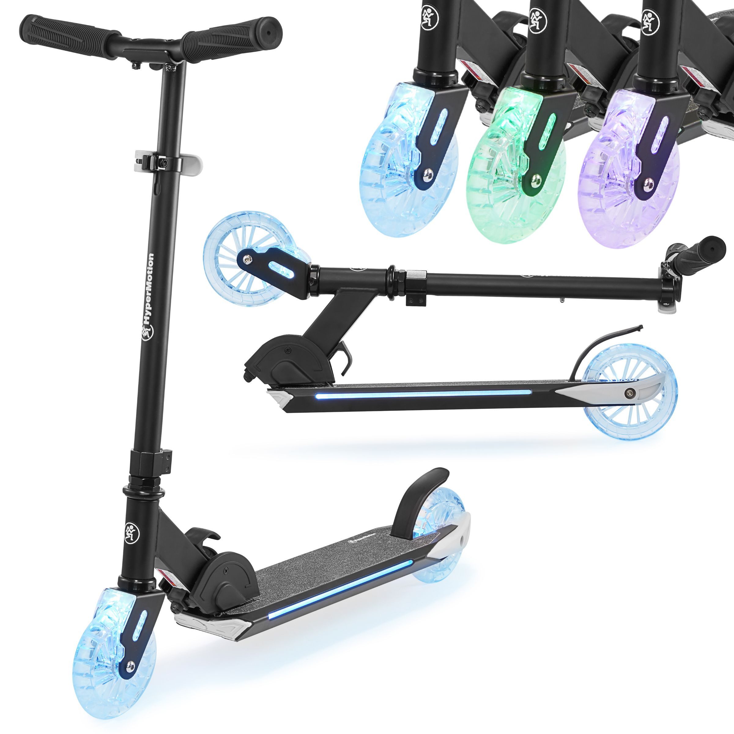 Scooter Tretroller für Kinder ab 5 Jahren Ice Flash, mit LED-Beleuchtung