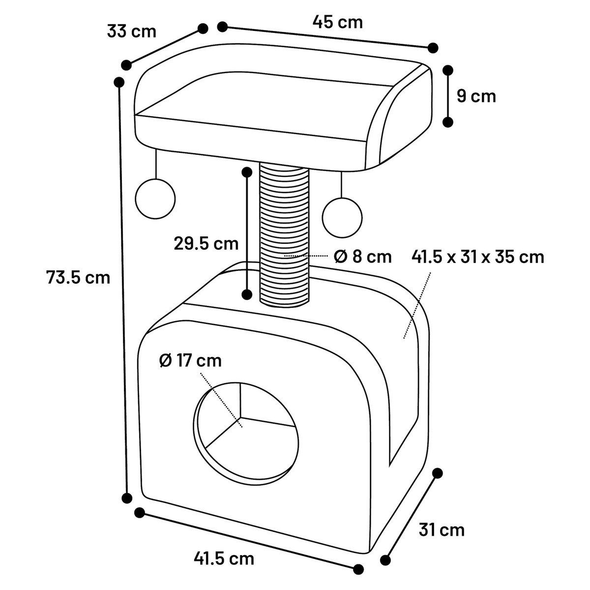 Flamingo Kratzbaum Kratzbaum Oscar taupe
