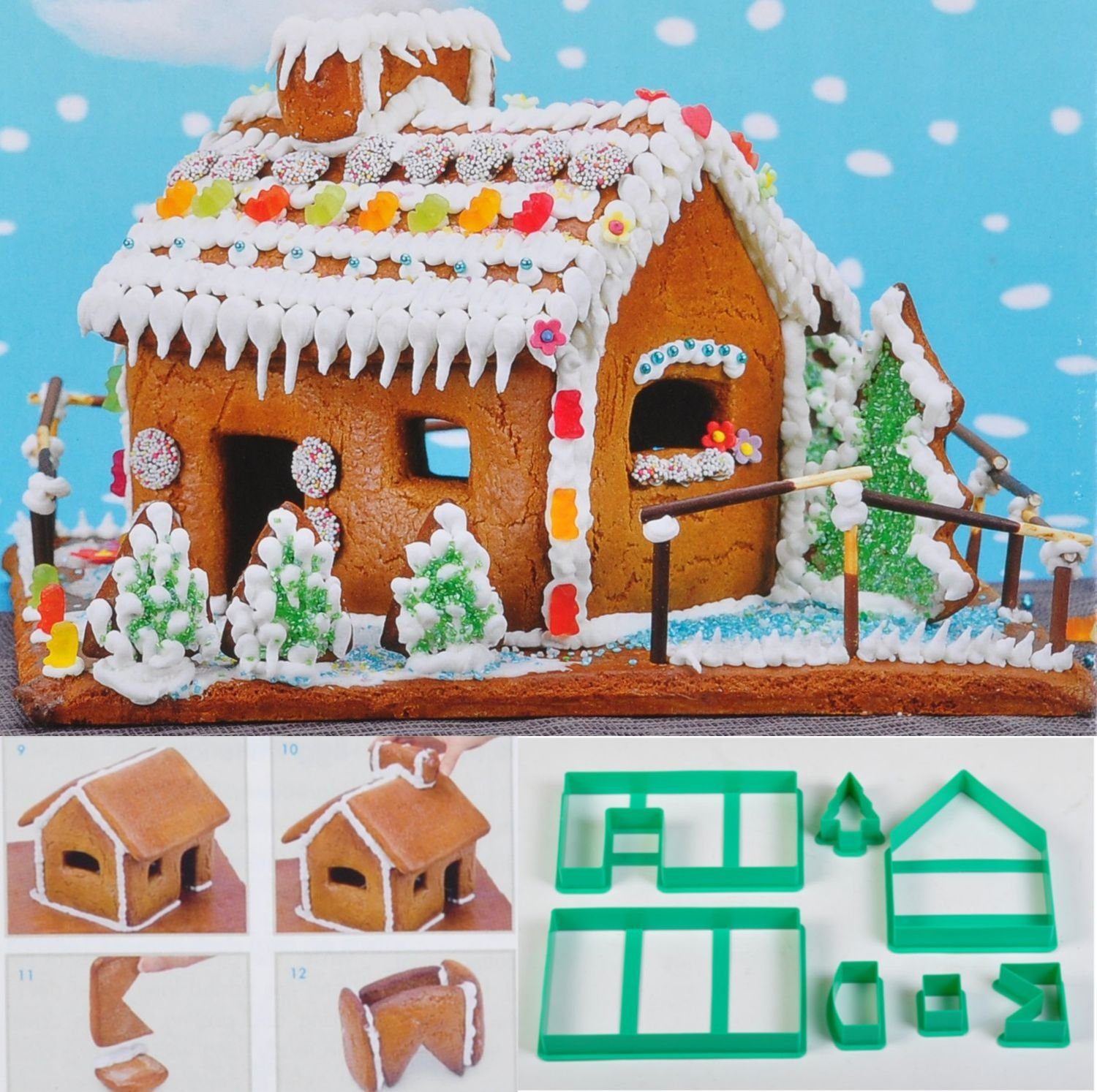 STÄDTER Backform 7 tlg.Ausstech-Formen-Set Lebkuchen-Haus Motivhaus Hexenhaus Deko, (7-tlg)