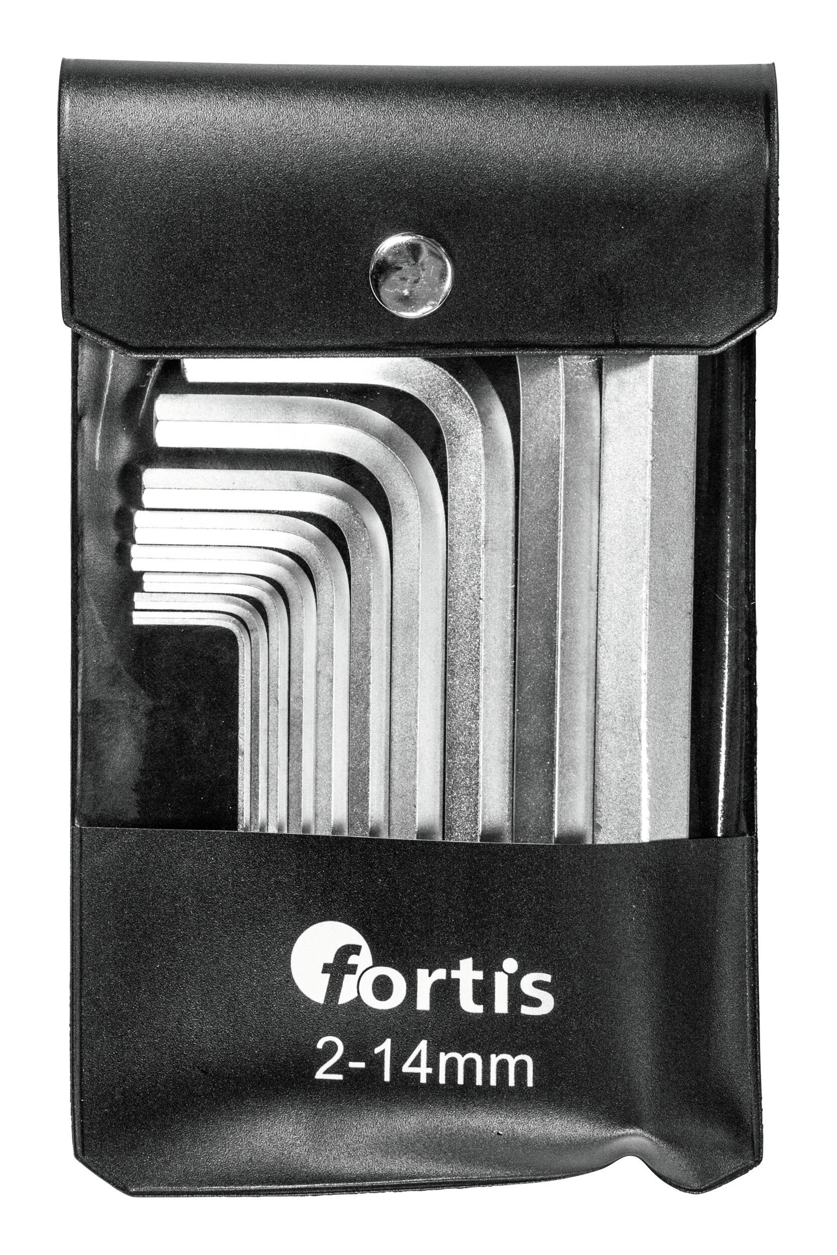 fortis Schraubendreher, (10 St), Winkelschraubendreher-Satz 10-teilig 2-14 mm