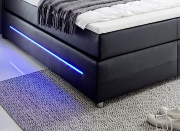 meise.möbel Boxspringbett Lights, mit LED Beleuchtung, wahlweise mit Bettkasten