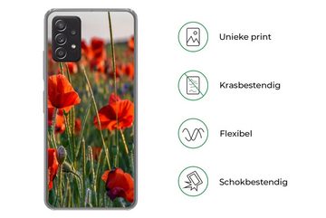 MuchoWow Handyhülle Blumen - Mohnblumen - Natur - Rot, Phone Case, Handyhülle Samsung Galaxy A53, Silikon, Schutzhülle