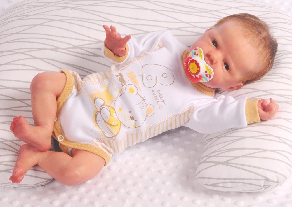 Frühchen und 3Tlg. Baby Hose Hose Body für Neugeborene & Body und La Bortini Mütze Anzug