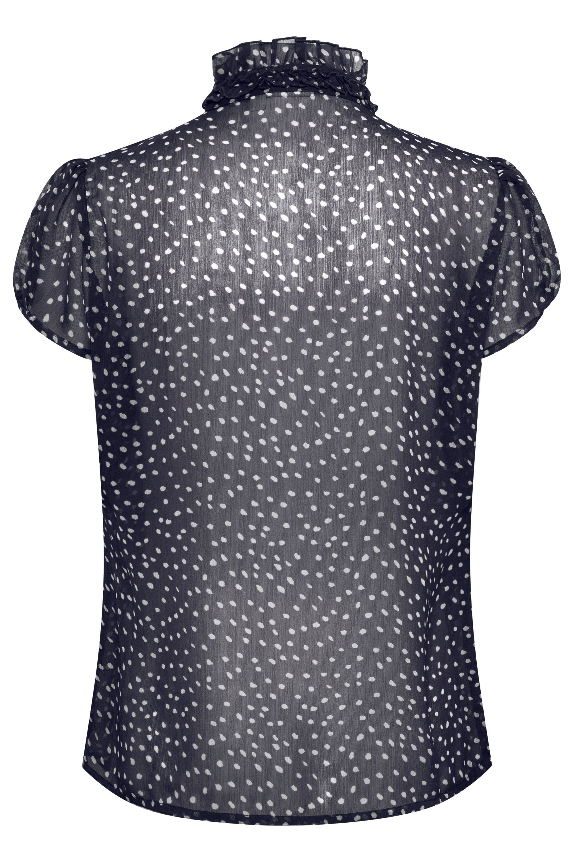 Saint Tropez Kurzarmbluse Kurzarm-Bluse Sky LiljaSZ Dot Night