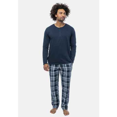 Schiesser Pyjama Mix (Set, 2 tlg) Schlafanzug - Baumwolle -