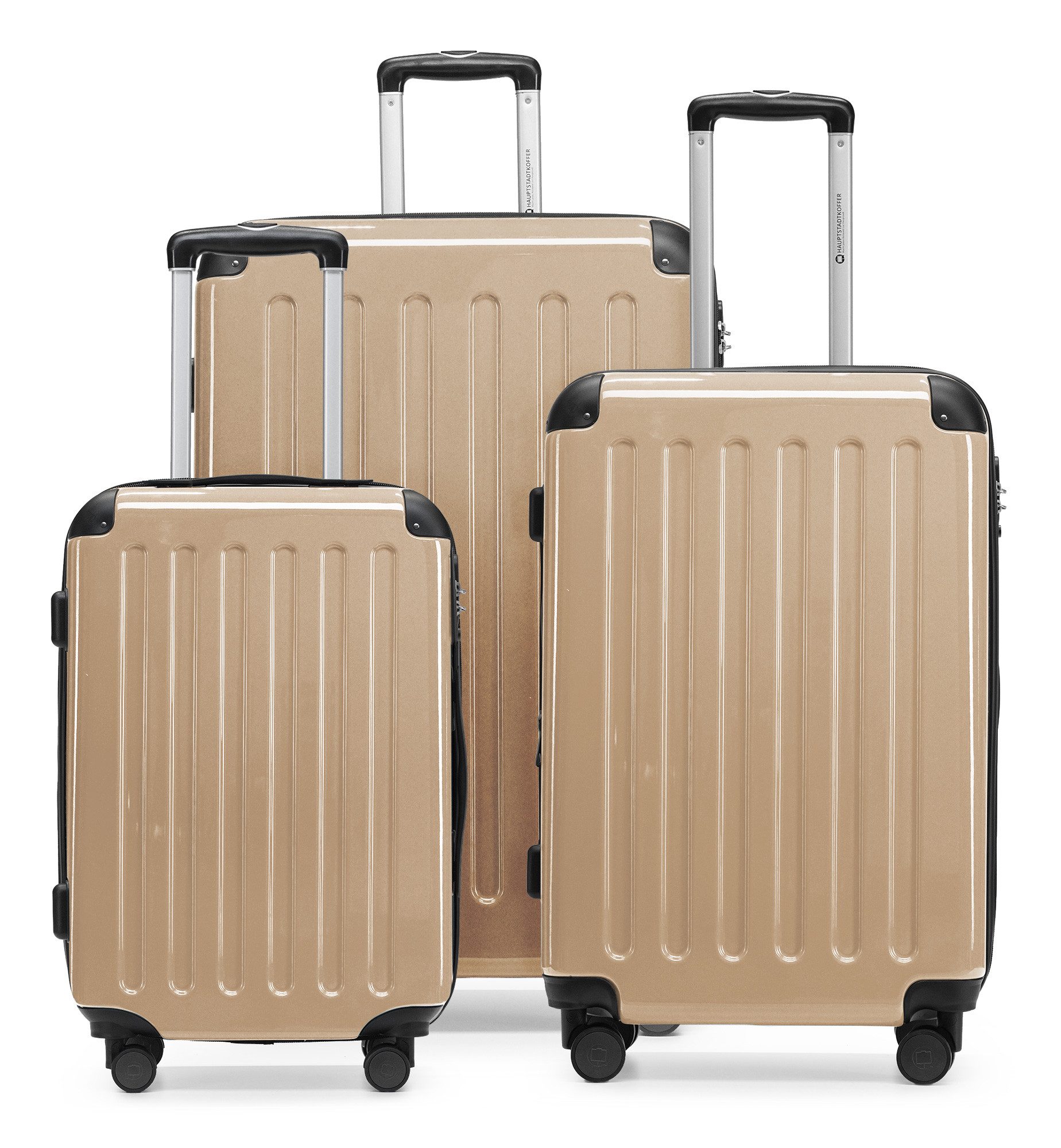 Hauptstadtkoffer Hartschalen-Trolley Alex, 4 Rollen, 3er Koffer-Set, 4 Rollen, TSA 235L
