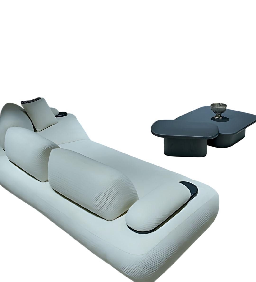 JVmoebel Ecksofa Minimalistisches Ecksofa in Grau mit bequemen Polstern, 1 Teile, Made in Europe