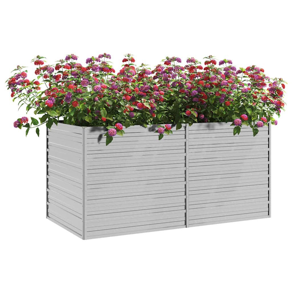 vidaXL Hochbeet Garten-Hochbeet 160x80x77 cm Verzinkter Stahl Silbern (1 St) – Bild 3 von 5