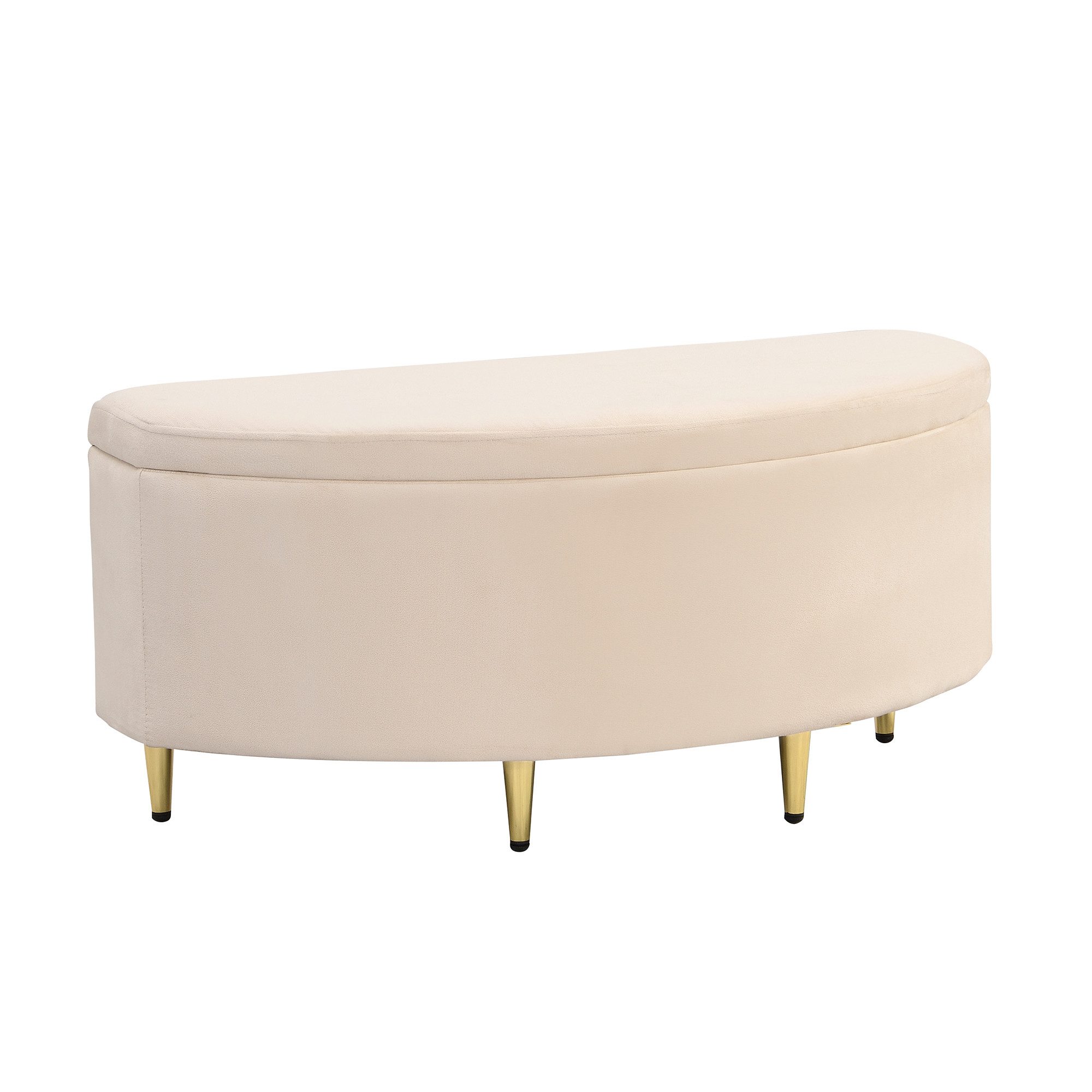Odikalo Polsterbank Aufbewahrungshocker Samt Wohnzimmerhocker Schlafzimmer 90x40x42cm