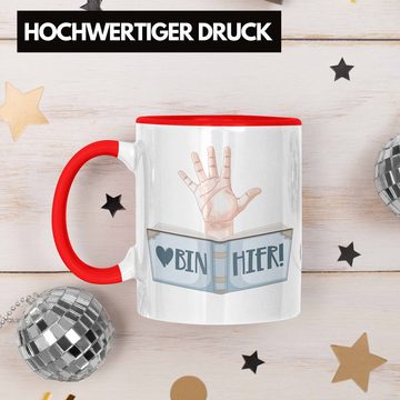 Trendation Tasse Trendation - Lesen Tasse Geschenk Leseratte Bücherwurm Buch