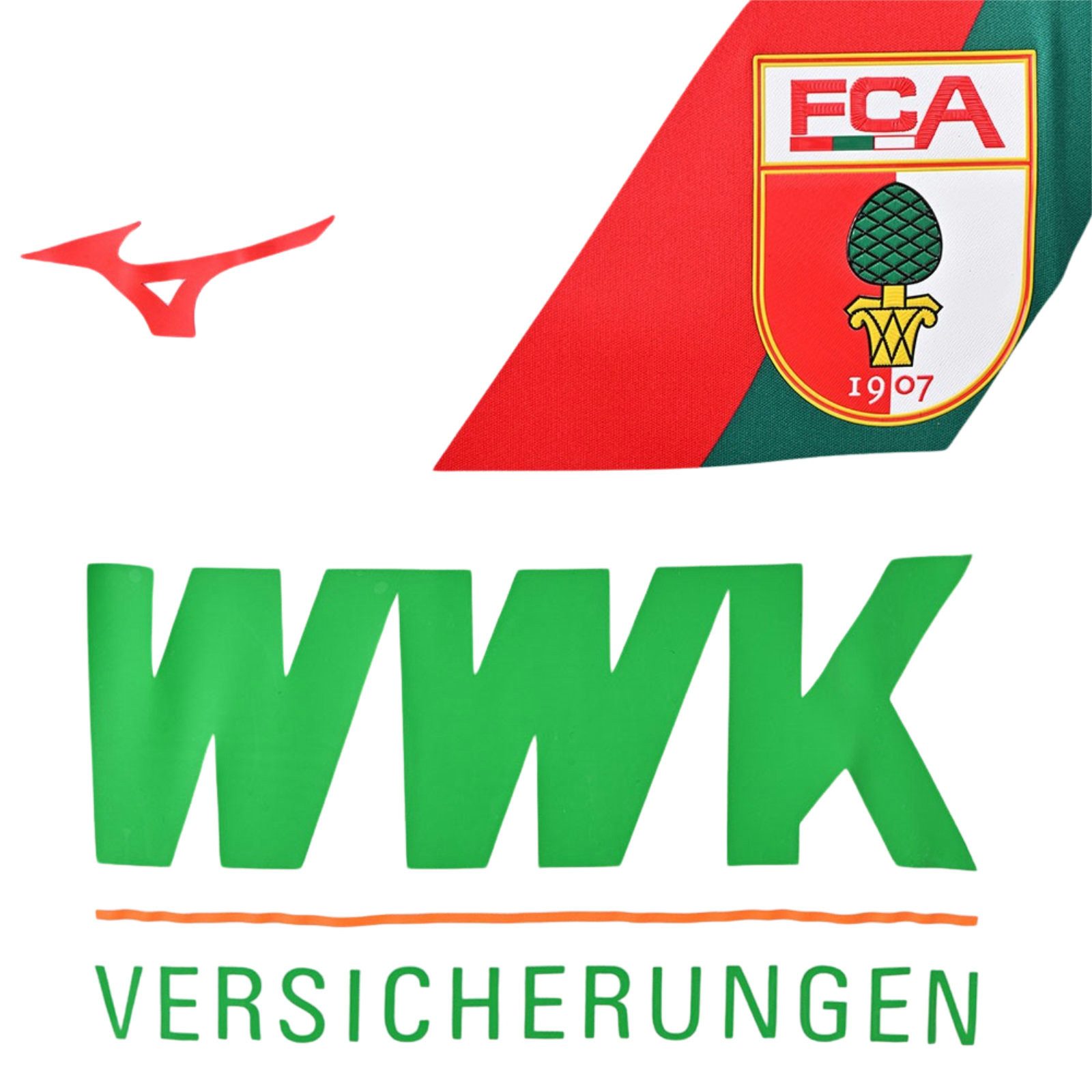 Mizuno Fußballtrikot FC Augsburg Trikot Home 25/26 Kinder weiß