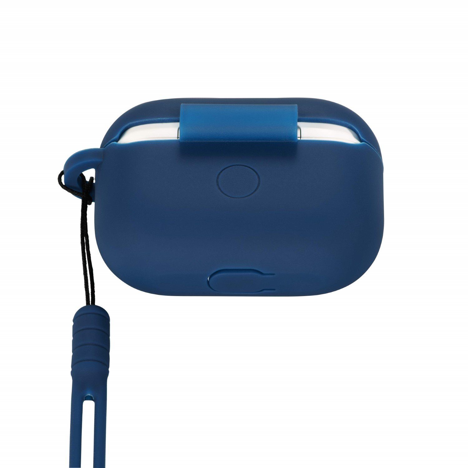 Hama »Etui Silikon Skin Case Schutz-Hülle Blau« Headset (Inkl. Trage-Band  zur Sicherung, Cover passend für Ladecase Apple AirPods Pro Bluetooth  Ohrhörer Kopfhörer)