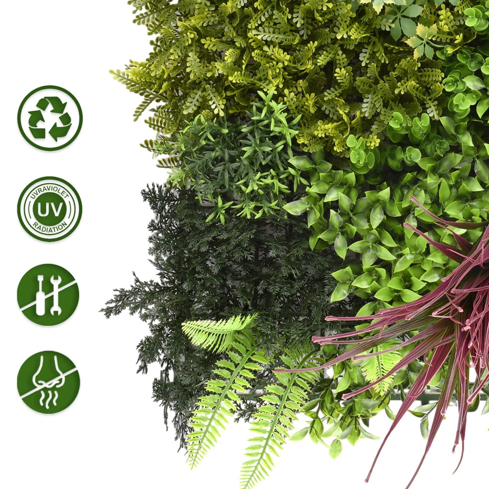 Kunstpflanze Pflanzenwand Heaven Blue, Vielseitige Wandgestaltung, Floordir günstig online kaufen