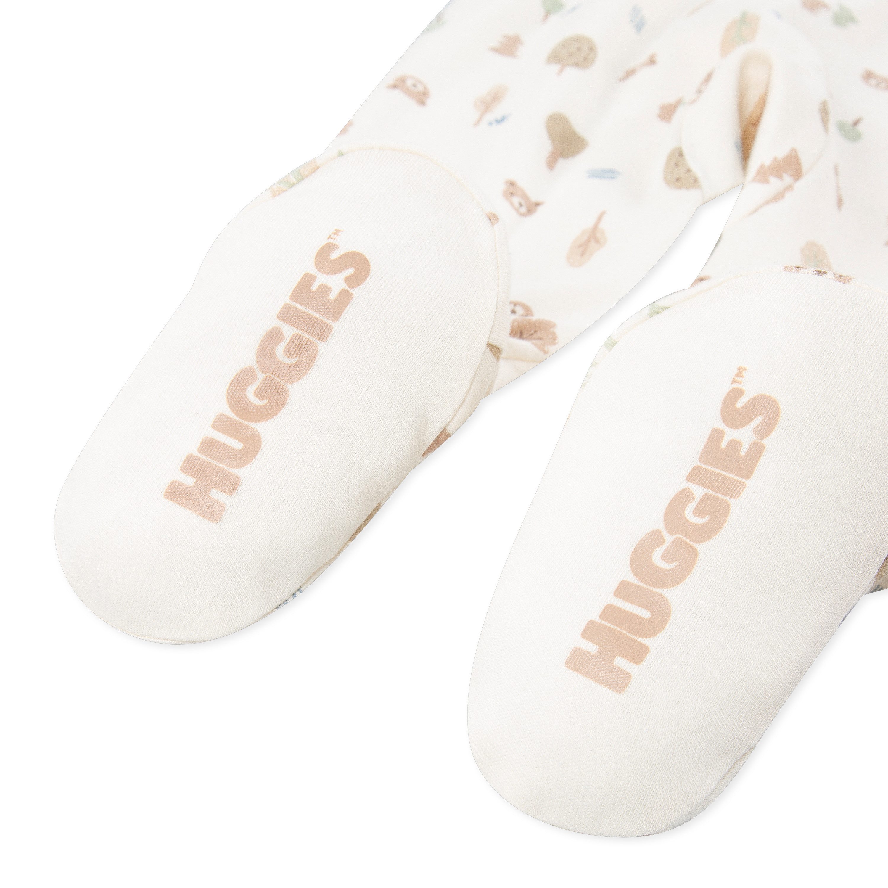 HUGGIES babywear Strampler HUGB FOOTED COVERALL allover mit Bärchen und Sternen bedruckt